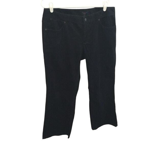 Talbots womens corduroy signature boot pants black 16W 16 preppy classic western - Picture 1 of 11